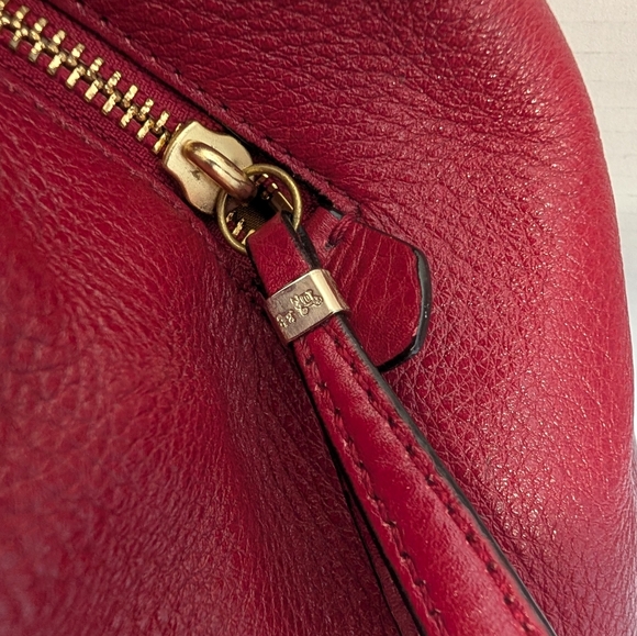 Coach Bag Madison Phoebe Cranberry Red Leather Shoulder Hobo H24621 From 2013 - Picture 10 of 16
